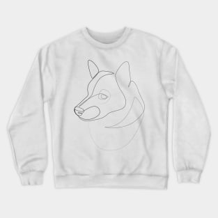 Shiba Inu - one line drawing Crewneck Sweatshirt